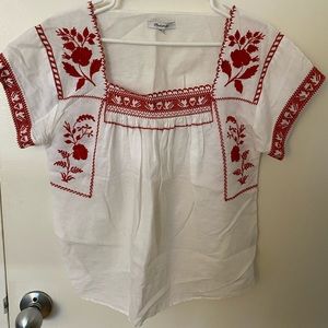 Madewell embroidered linen shirt